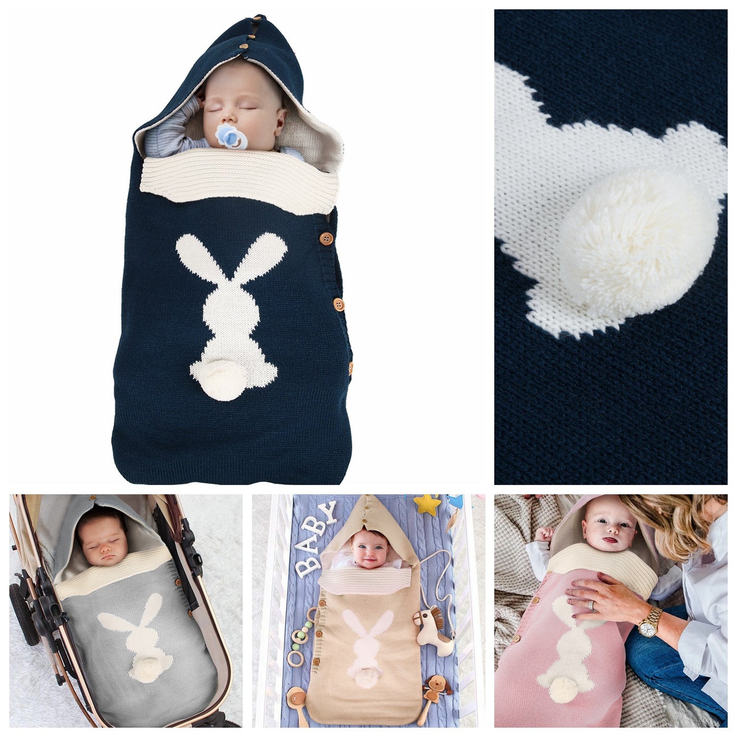 Knitted Rabbit Sleeping Bag